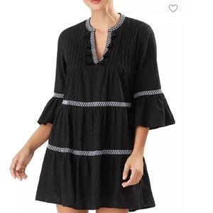 Tommy Bahama Cotton Clip Embroidered Tier Dress